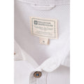 White - Close up - Mountain Warehouse Mens Coconut Slub Short-Sleeved Shirt