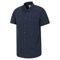 Dark Blue - Front - Mountain Warehouse Mens Coconut Slub Short-Sleeved Shirt