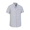 Denim - Side - Mountain Warehouse Mens Coconut Slub Short-Sleeved Shirt