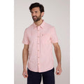 Coral - Front - Mountain Warehouse Mens Coconut Slub Short-Sleeved Shirt