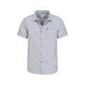 Denim - Pack Shot - Mountain Warehouse Mens Coconut Slub Short-Sleeved Shirt