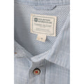Blue - Close up - Mountain Warehouse Mens Coconut Slub Short-Sleeved Shirt