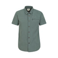 Green - Front - Mountain Warehouse Mens Coconut Slub Short-Sleeved Shirt