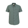 Green - Front - Mountain Warehouse Mens Coconut Slub Short-Sleeved Shirt