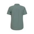 Green - Back - Mountain Warehouse Mens Coconut Slub Short-Sleeved Shirt