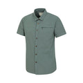 Green - Side - Mountain Warehouse Mens Coconut Slub Short-Sleeved Shirt
