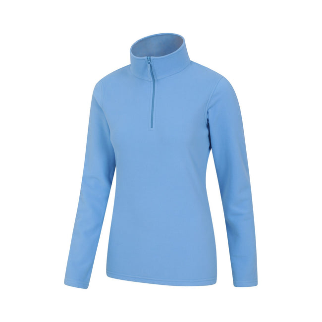 Bright Blue - Side - Mountain Warehouse Womens-Ladies Camber II Fleece Top