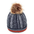 Navy - Back - Mountain Warehouse Childrens-Kids Badge Pom Pom Beanie