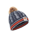 Navy - Lifestyle - Mountain Warehouse Childrens-Kids Badge Pom Pom Beanie
