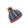 Navy - Pack Shot - Mountain Warehouse Childrens-Kids Badge Pom Pom Beanie