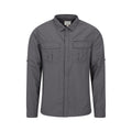 Grey - Front - Mountain Warehouse Mens Navigator II UV Protection Shirt