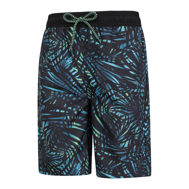 Blue - Side - Mountain Warehouse Childrens-Kids Wave Long Length Swim Shorts