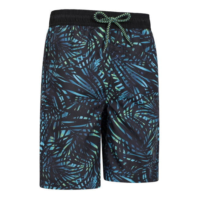 Blue - Lifestyle - Mountain Warehouse Childrens-Kids Wave Long Length Swim Shorts
