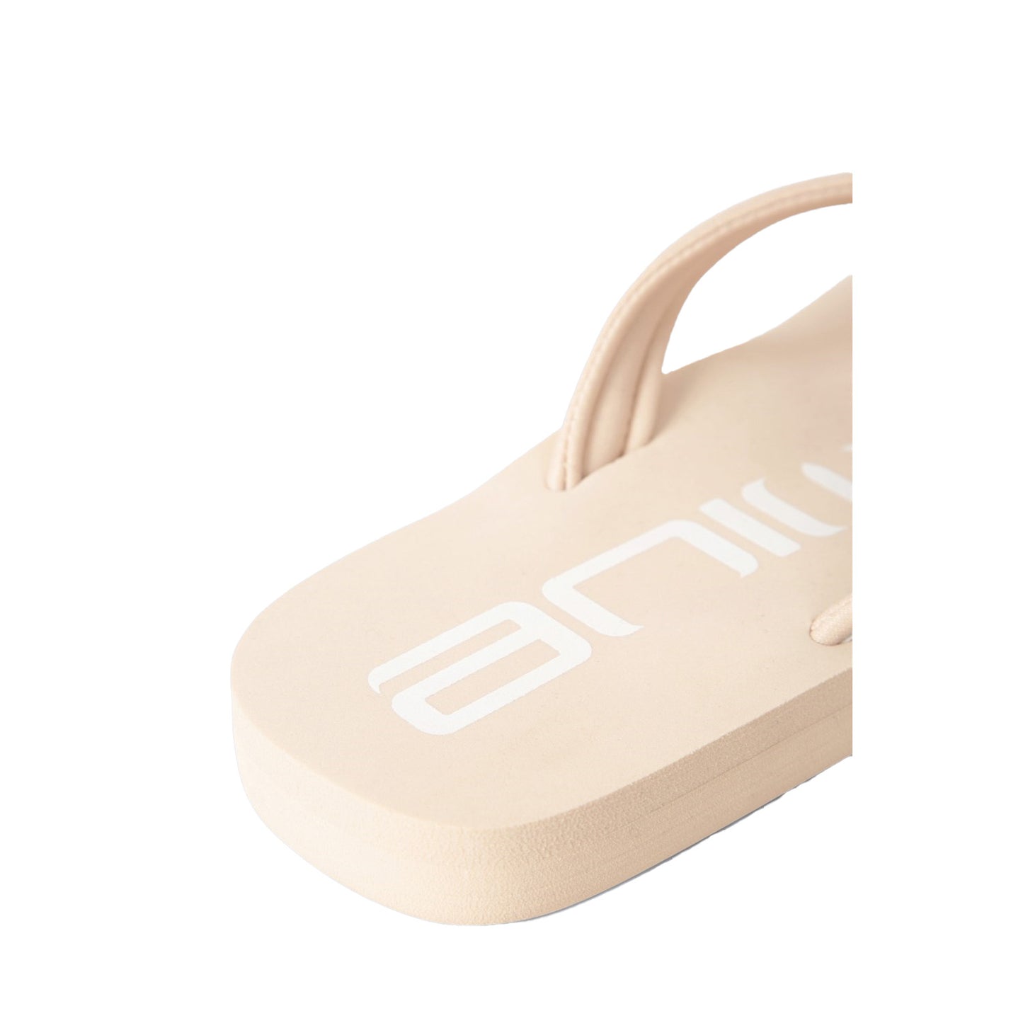 Beige-White - Pack Shot - Animal Womens-Ladies Logo Recycled Flip Flops