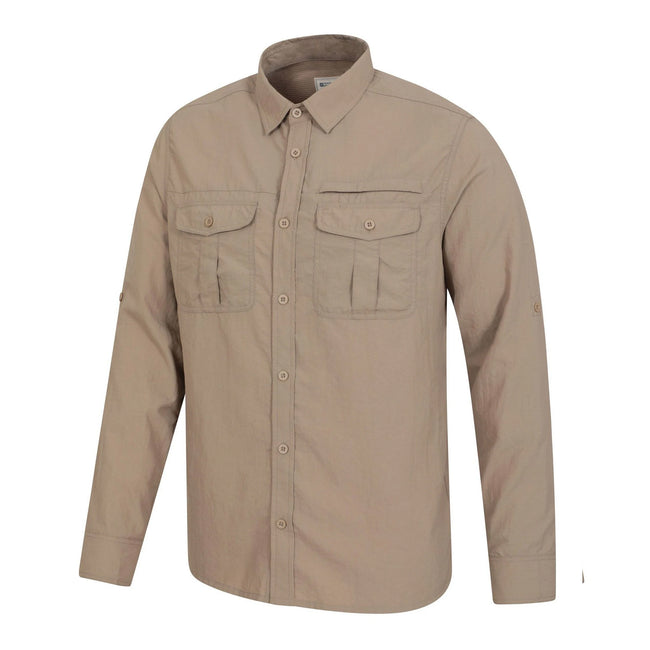 Beige - Lifestyle - Mountain Warehouse Mens Navigator II Mosquito Repellent Shirt