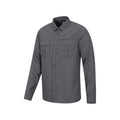 Grey - Side - Mountain Warehouse Mens Navigator II Mosquito Repellent Shirt