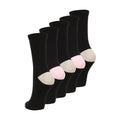 Jet Black - Back - Mountain Warehouse Womens-Ladies Odour Control Socks (Pack of 5)