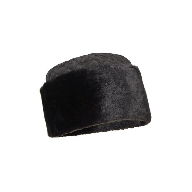 Black - Back - Mountain Warehouse Womens-Ladies Ambush Faux Fur Hat