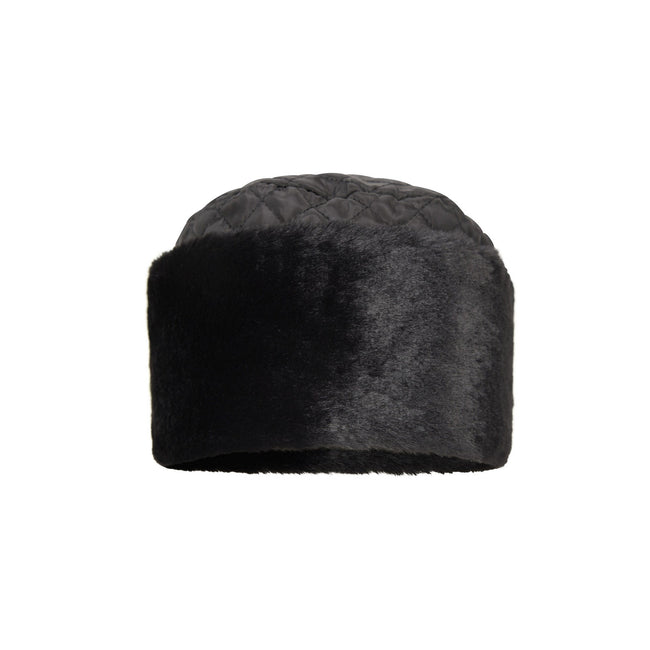 Black - Side - Mountain Warehouse Womens-Ladies Ambush Faux Fur Hat