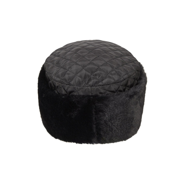 Black - Pack Shot - Mountain Warehouse Womens-Ladies Ambush Faux Fur Hat