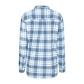 Blue - Back - Mountain Warehouse Womens-Ladies Balsam Brushed Flannel Longline Shirt