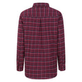Burgundy - Back - Mountain Warehouse Womens-Ladies Balsam Brushed Flannel Longline Shirt