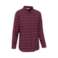 Burgundy - Lifestyle - Mountain Warehouse Womens-Ladies Balsam Brushed Flannel Longline Shirt
