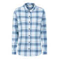 Blue - Front - Mountain Warehouse Womens-Ladies Balsam Brushed Flannel Longline Shirt