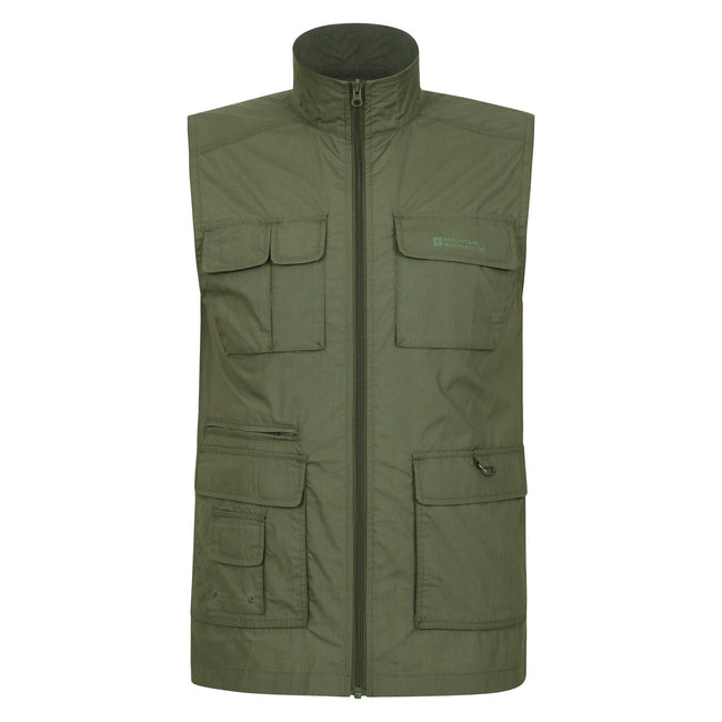 Green - Front - Mountain Warehouse Mens Trek II Gilet