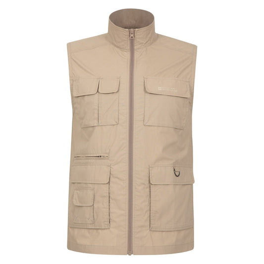 Beige - Front - Mountain Warehouse Mens Trek II Gilet