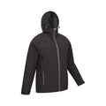 Black - Side - Mountain Warehouse Mens Exodus Waterproof Soft Shell Jacket