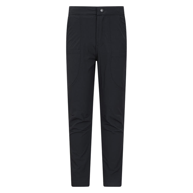 Black - Front - Mountain Warehouse Childrens-Kids Extreme Kesugi Slim Trousers