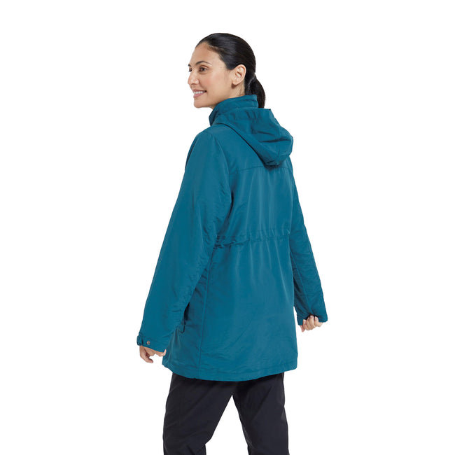 Teal - Back - Mountain Warehouse Womens-Ladies Skye Short Maternity Jacket