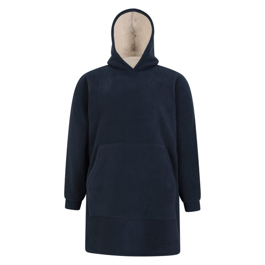 Navy - Front - Mountain Warehouse Mens Snug Borg Hoodie Blanket