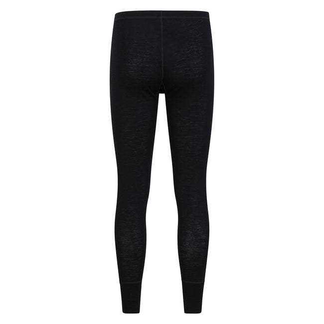 Black - Back - Mountain Warehouse Mens Merino Wool Base Layer Bottoms (Pack of 2)
