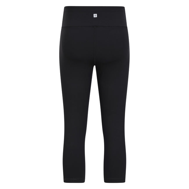 Black - Back - Mountain Warehouse Womens-Ladies Blackout Capri High Waist Leggings