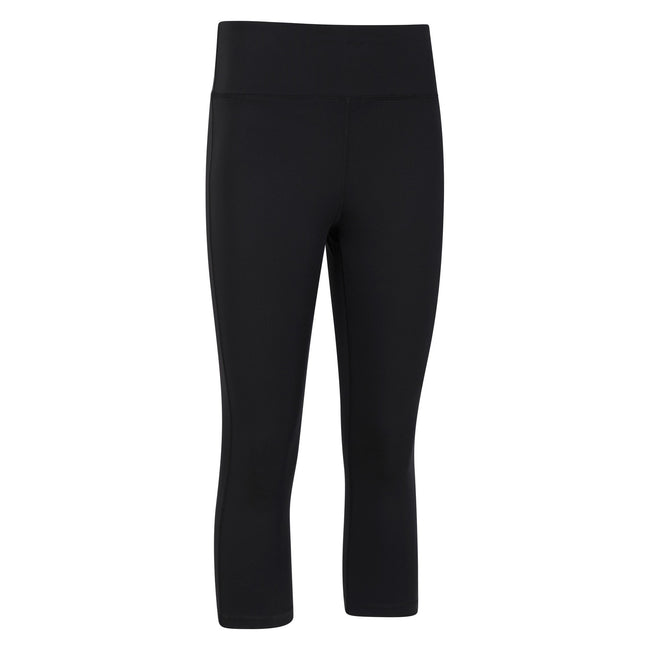 Black - Side - Mountain Warehouse Womens-Ladies Blackout Capri High Waist Leggings