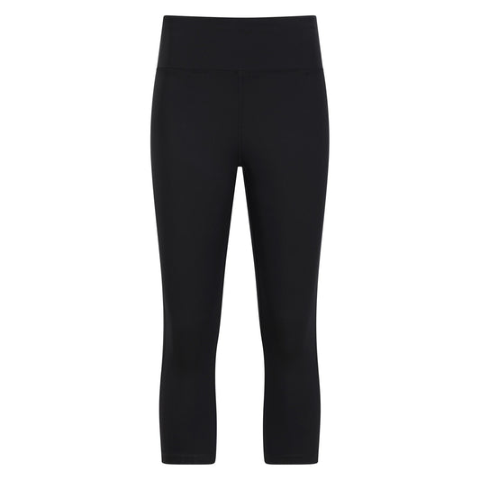 Black - Front - Mountain Warehouse Womens-Ladies Blackout Capri High Waist Leggings