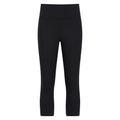 Black - Front - Mountain Warehouse Womens-Ladies Blackout Capri High Waist Leggings