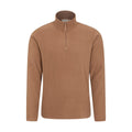 Beige - Front - Mountain Warehouse Mens Camber II Half Zip Fleece Top