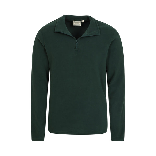 Dark Green - Lifestyle - Mountain Warehouse Mens Camber II Half Zip Fleece Top