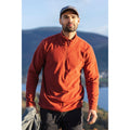 Red - Front - Mountain Warehouse Mens Camber II Half Zip Fleece Top