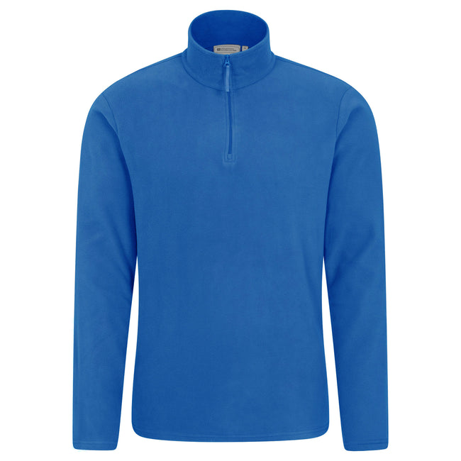 Blue - Front - Mountain Warehouse Mens Camber II Half Zip Fleece Top