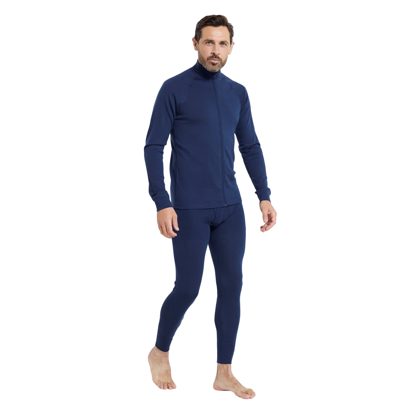 Navy - Close up - Mountain Warehouse Mens Merino II Thermal Bottoms