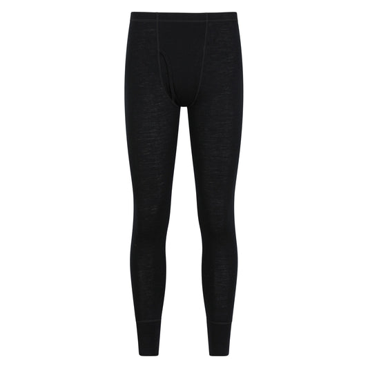Black - Front - Mountain Warehouse Mens Merino II Thermal Bottoms