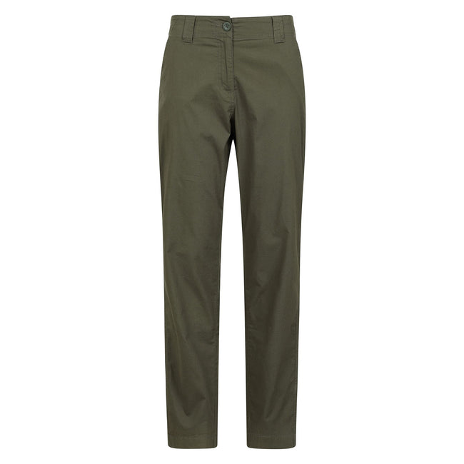 Khaki Green - Front - Mountain Warehouse Womens-Ladies Coastal Stretch Regular Trousers