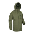 Khaki - Side - Mountain Warehouse Mens Glacier II Long Waterproof Jacket