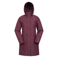 Burgundy - Front - Mountain Warehouse Womens-Ladies Cloudburst Textured Waterproof Jacket