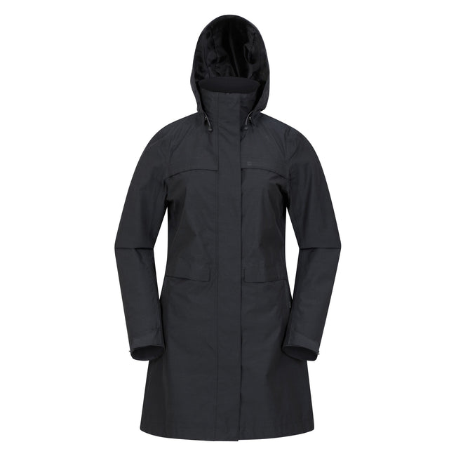 Black - Front - Mountain Warehouse Womens-Ladies Cloudburst Textured Waterproof Jacket