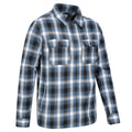 Blue - Side - Mountain Warehouse Mens Stream II Flannel Lined Shirt